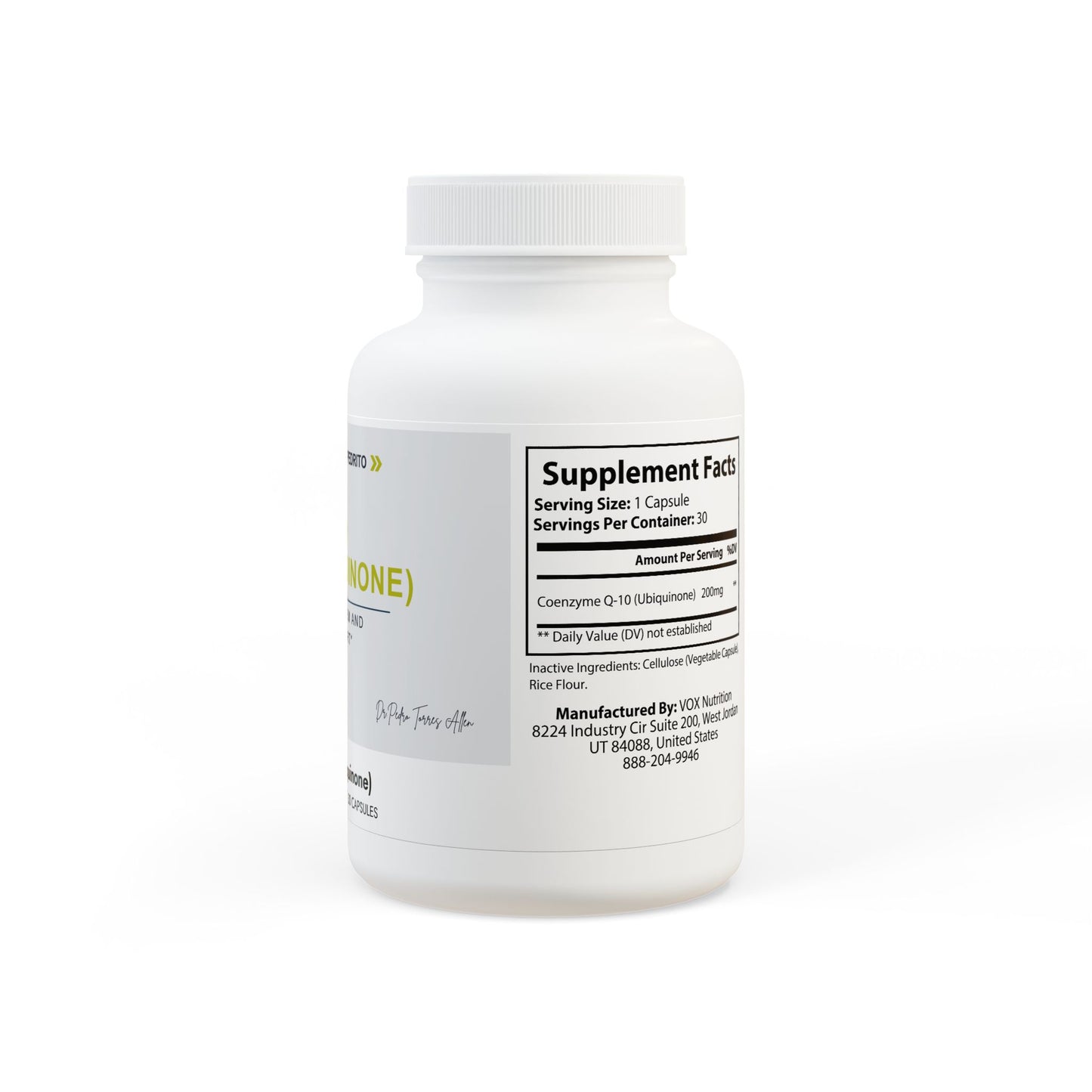 CoQ10 (Ubiquinone) Supplement (30 Capsules)